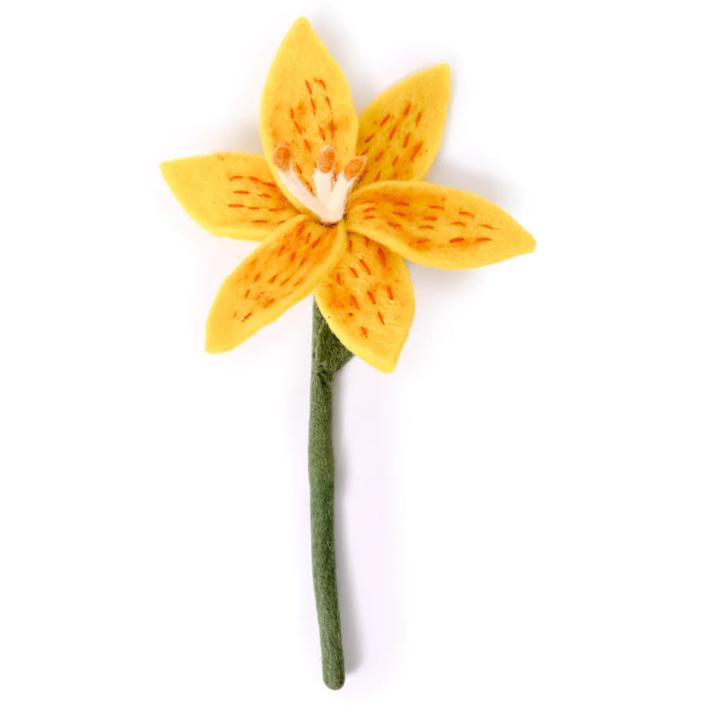 Preorder Stargazer Lily Bloom: Handmade Felt "Forever Flower"