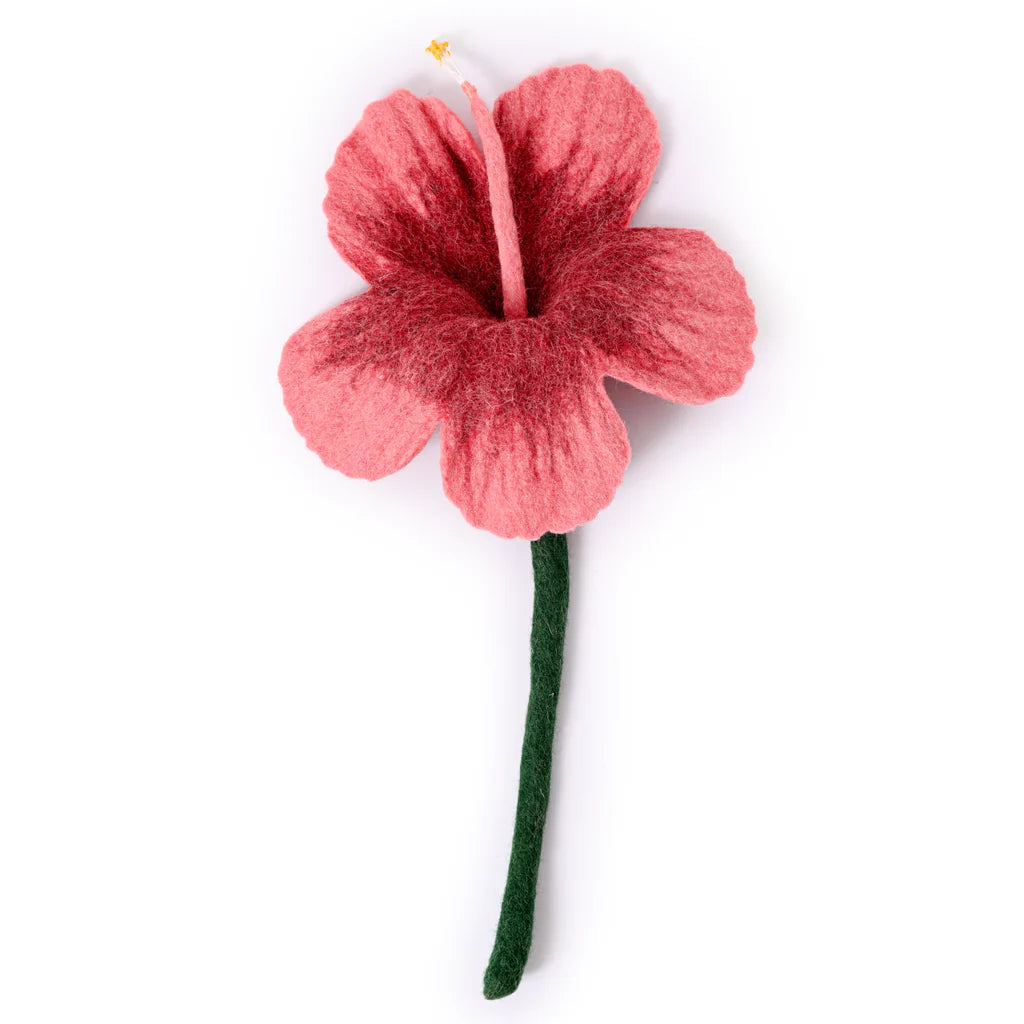 Preorder Hibiscus Bloom: Handmade Felt "Forever Flower"