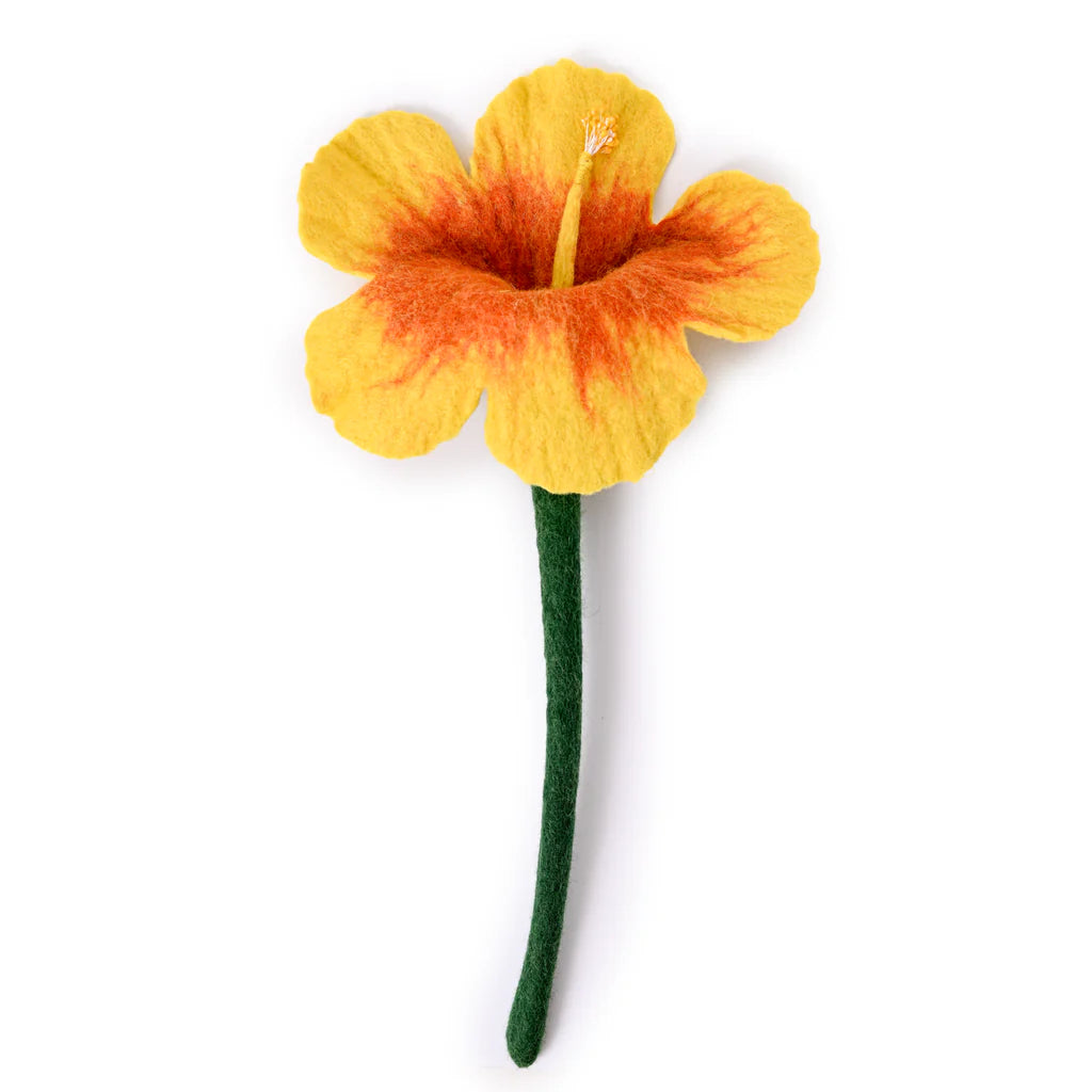 Preorder Hibiscus Bloom: Handmade Felt "Forever Flower"