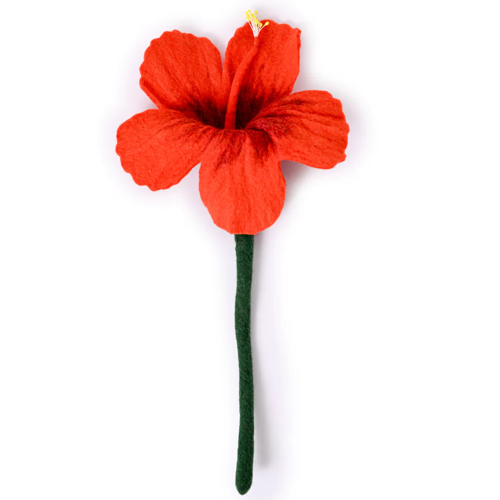 Preorder Hibiscus Bloom: Handmade Felt "Forever Flower"