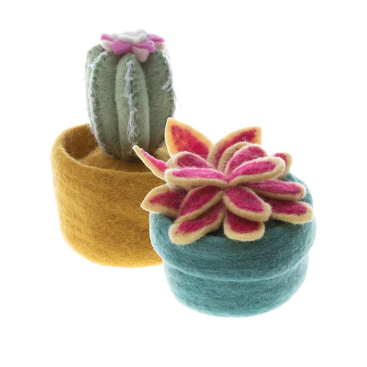 Preorder Cactus Bloom Bowl: Handmade Felt "Forever Plant"