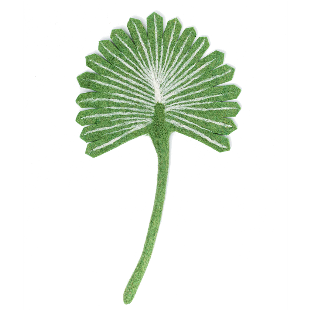 Preorder Scalloped Fan Palm Branch: Handmade Felt "Forever Foliage"