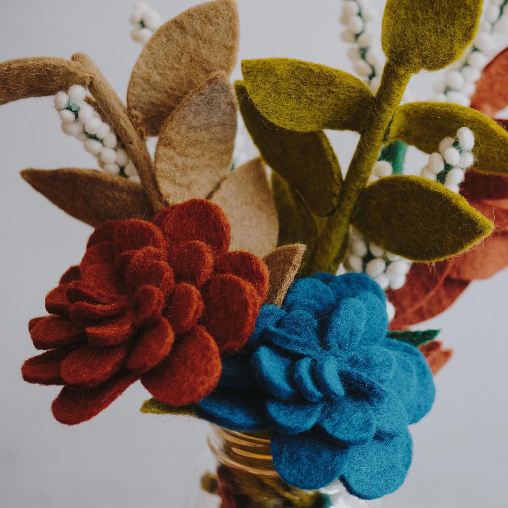 Preorder Zinnia Bloom: Handmade Felt "Forever Flower"